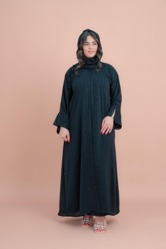 Aary Embroidered Modern Abaya AIK052