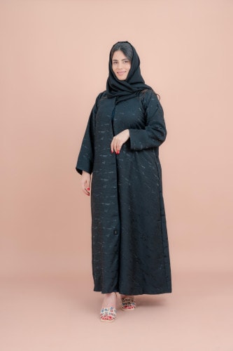 Crystal Bloom Printed Abaya AIK128