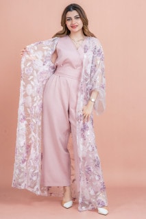 Modern Floral Fusion Abaya 1054 image