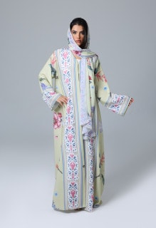 Colorful Elegant Prints Abaya ABY1165 image