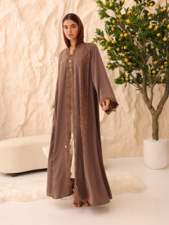 Mahogany Lace Abaya ABY1233 image