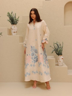 Beautiful Design Printed Jalabiya Floral Details IK4021 image