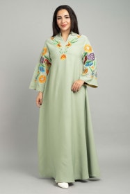 Solid Embroidery Elegant Jalabiya CJ1076