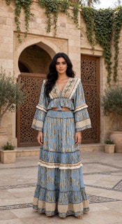 Artisan Grace Co-ord Set IKPAP829 Blue image