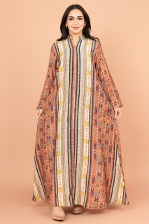 Multicolor Patterns Modern Jalabiya IK1021 image
